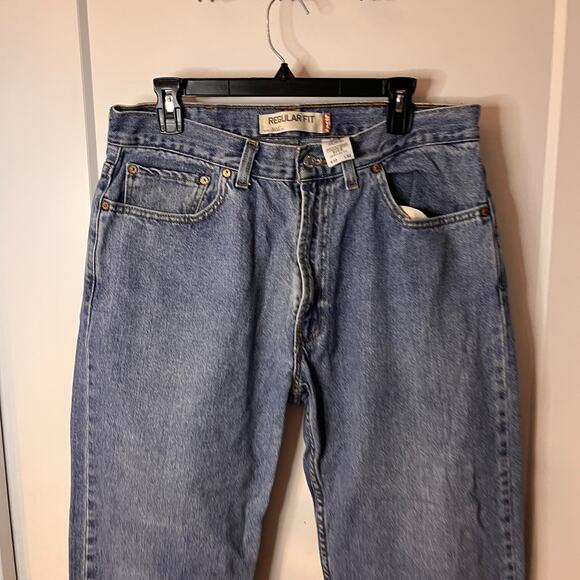 Levis 505 Regular Fit Straight Denim Jeans Size 38 x30 - Picture 3 of 10
